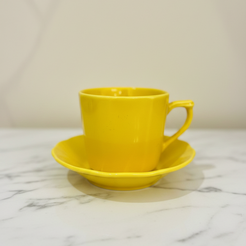 Yellow Glossy Porcelain Set