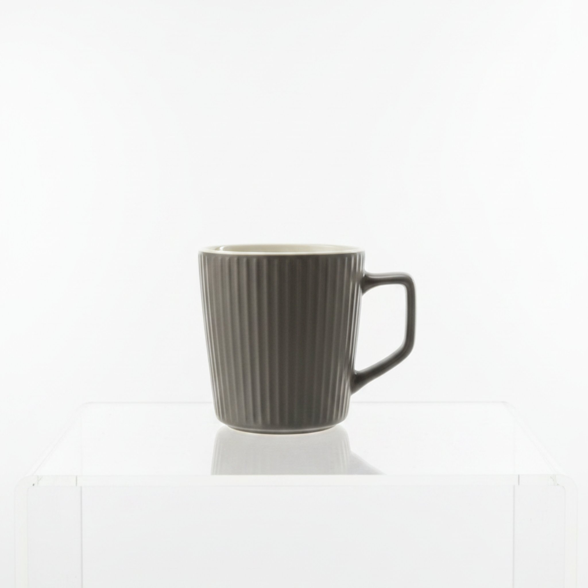 Charcoal Shadow Ribbed Mug