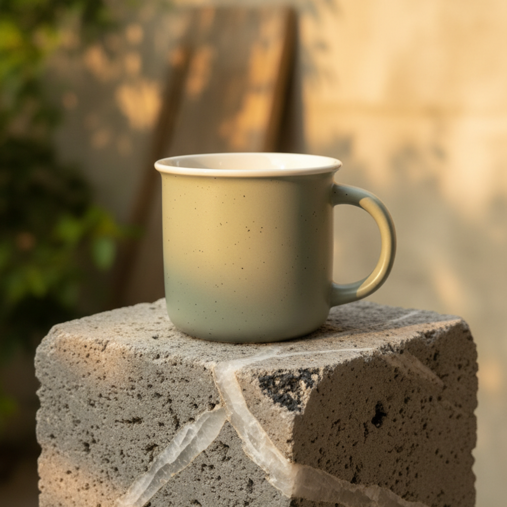 Artisan Speckled Moss Mug – "The Pure Edition"
