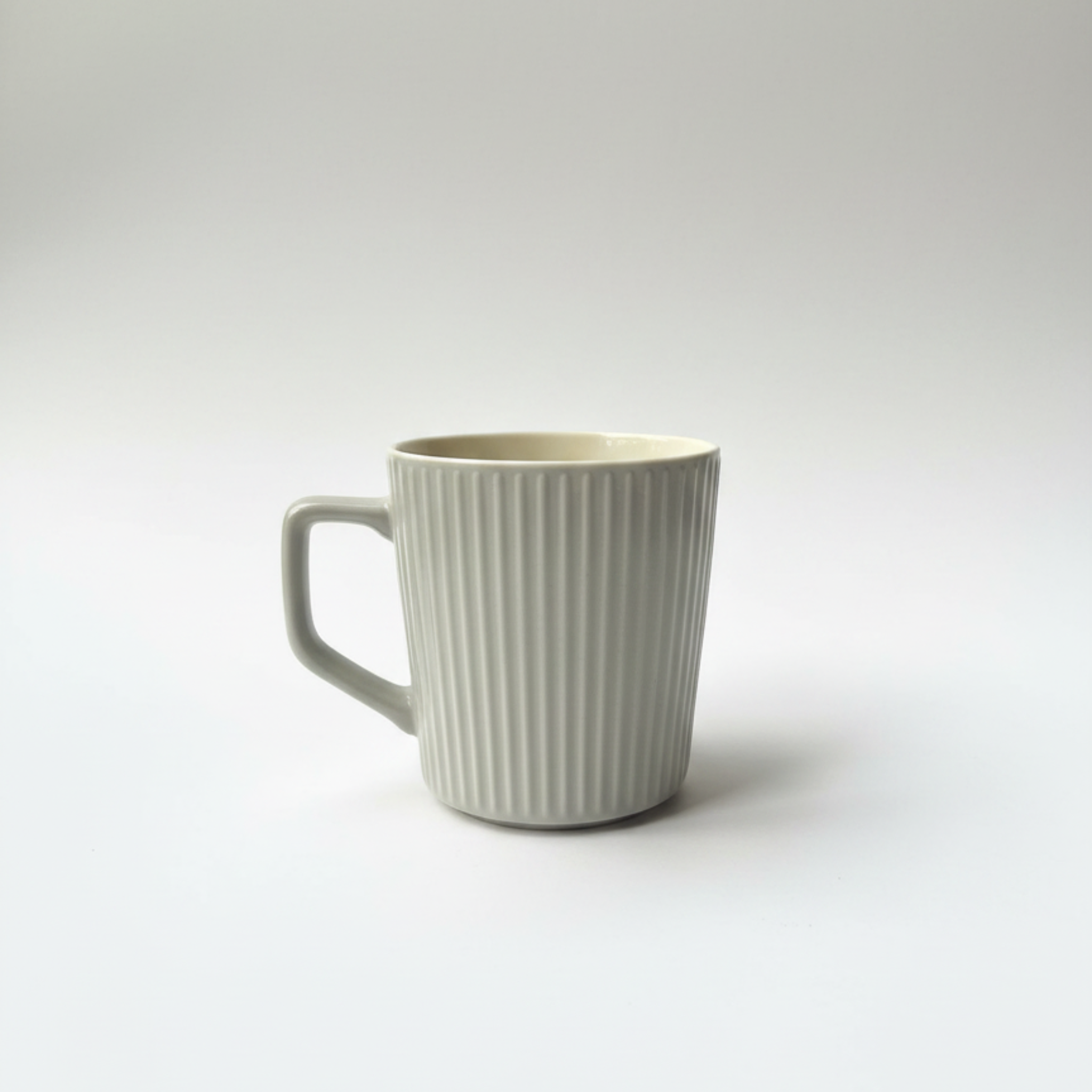 Ash Grey Ribbed Mug