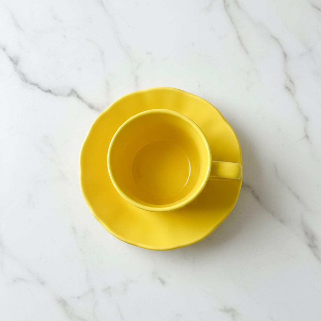 Yellow Glossy Porcelain Set