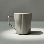 Ash Grey Ribbed Mug